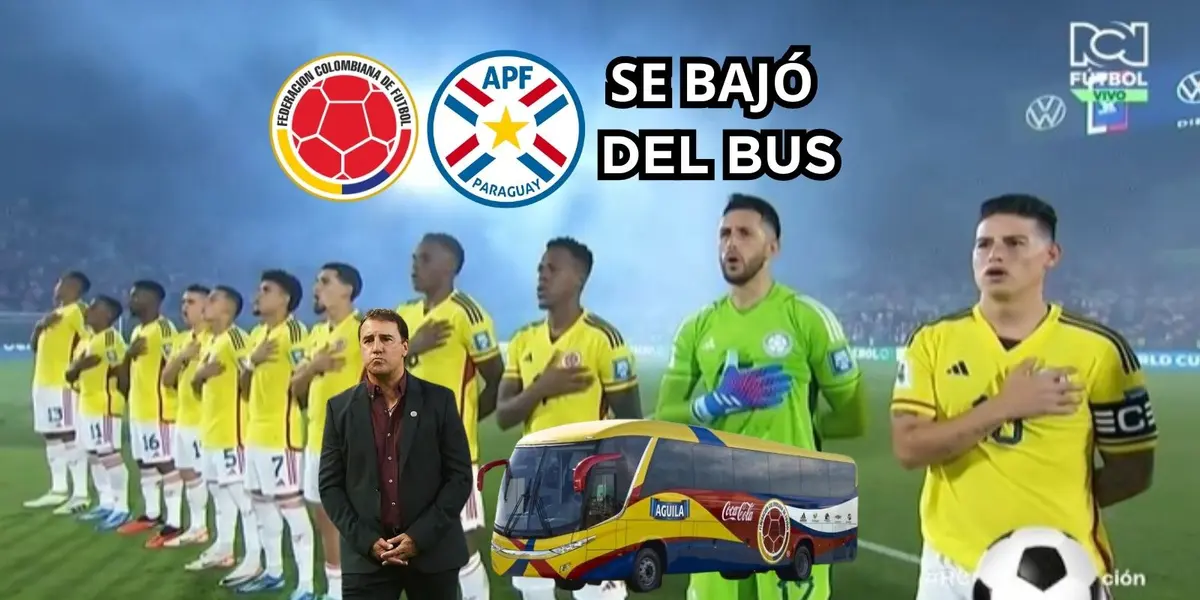 El jugador se bajó solo del bus de la Selección Colombia.