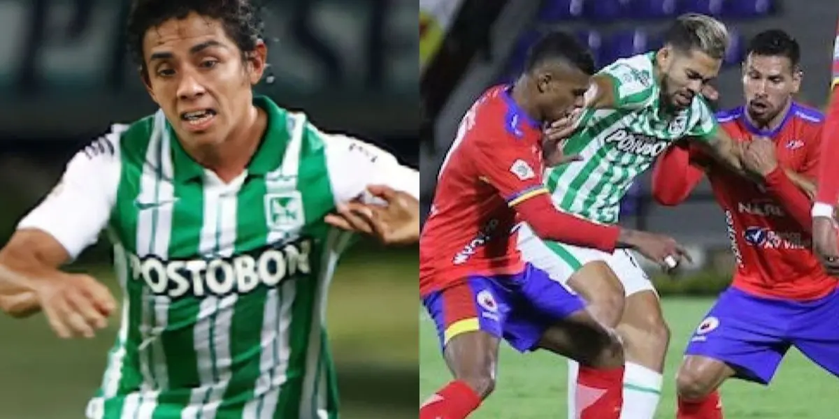 El jugador se vio involucrado en una insólita jugada en el partido que disputan el cuadro antioqueño contra el Deportivo Pasto