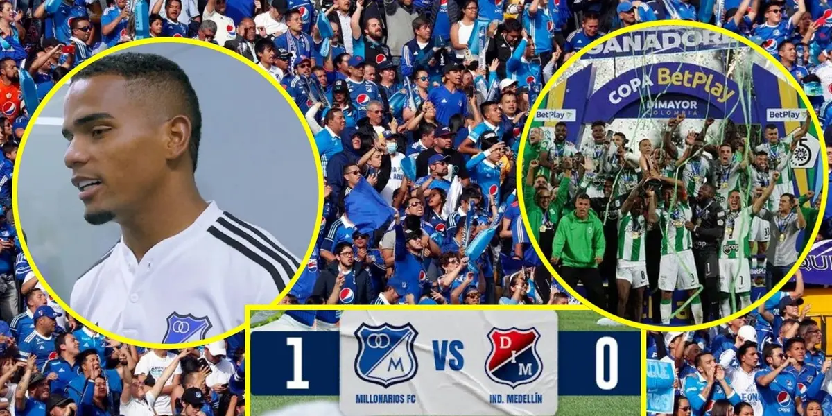 El jugador tuvo minutos en la victoria de Millonarios ante Independiente Medellín por liga