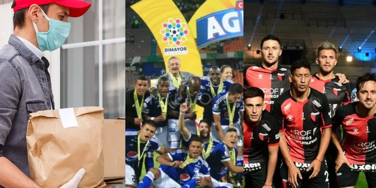 El jugador tuvo un gran pasó por Millonarios donde fue un crack y ahora hace domicilios en una ciudad de Colombia