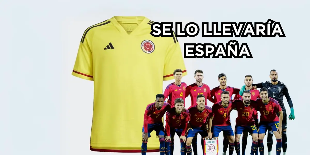   El jugador vestiría los colores de España. Foto tomada de España tomada de Antena 2 y Colombia de Adidas.co 