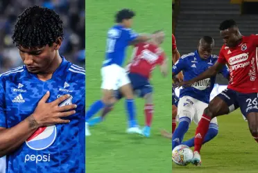 El jugador vio la tarjeta roja tras agredir a un rival de Independiente Medellín en la Copa Colombia  