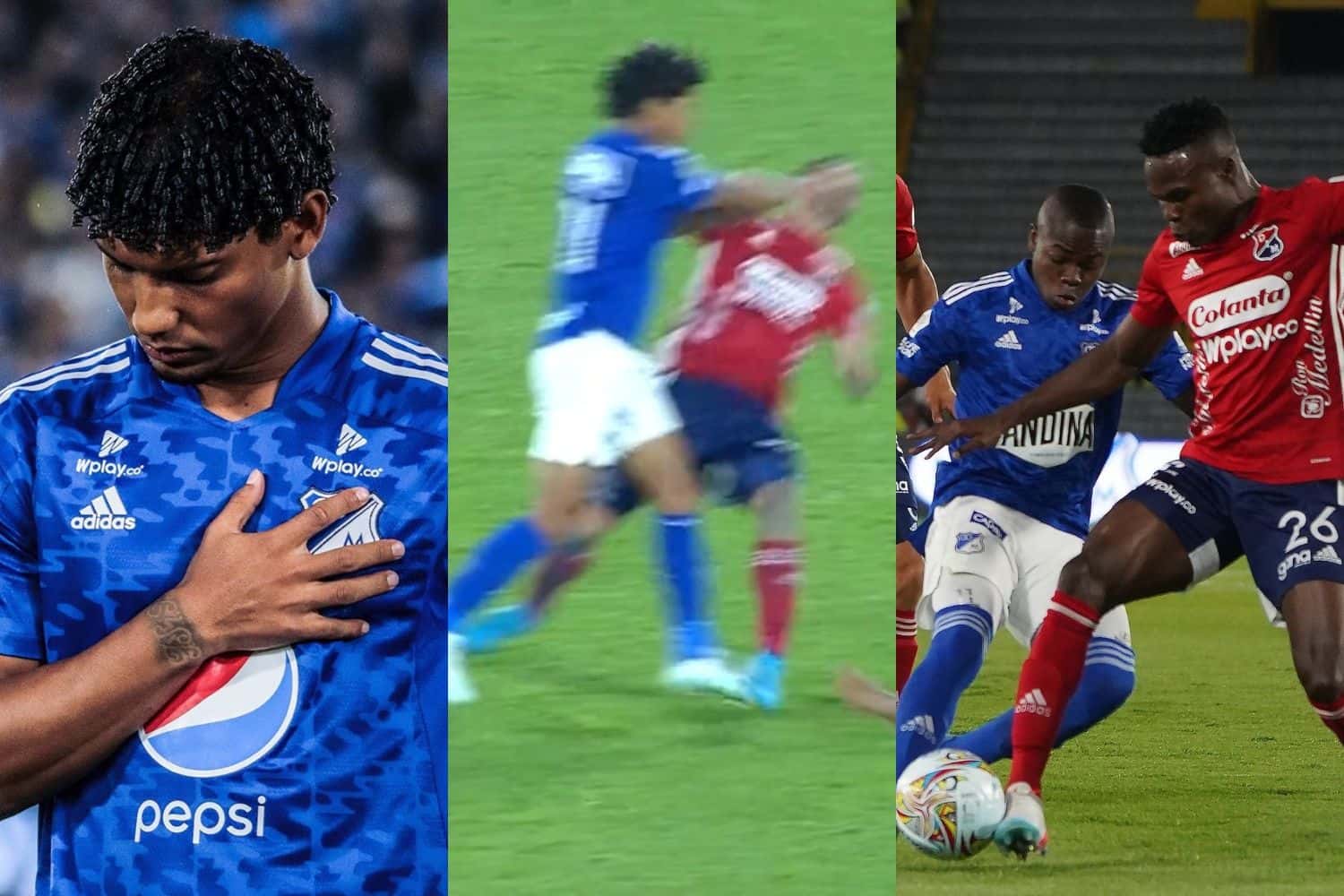 El jugador vio la tarjeta roja tras agredir a un rival de Independiente Medellín en la Copa Colombia