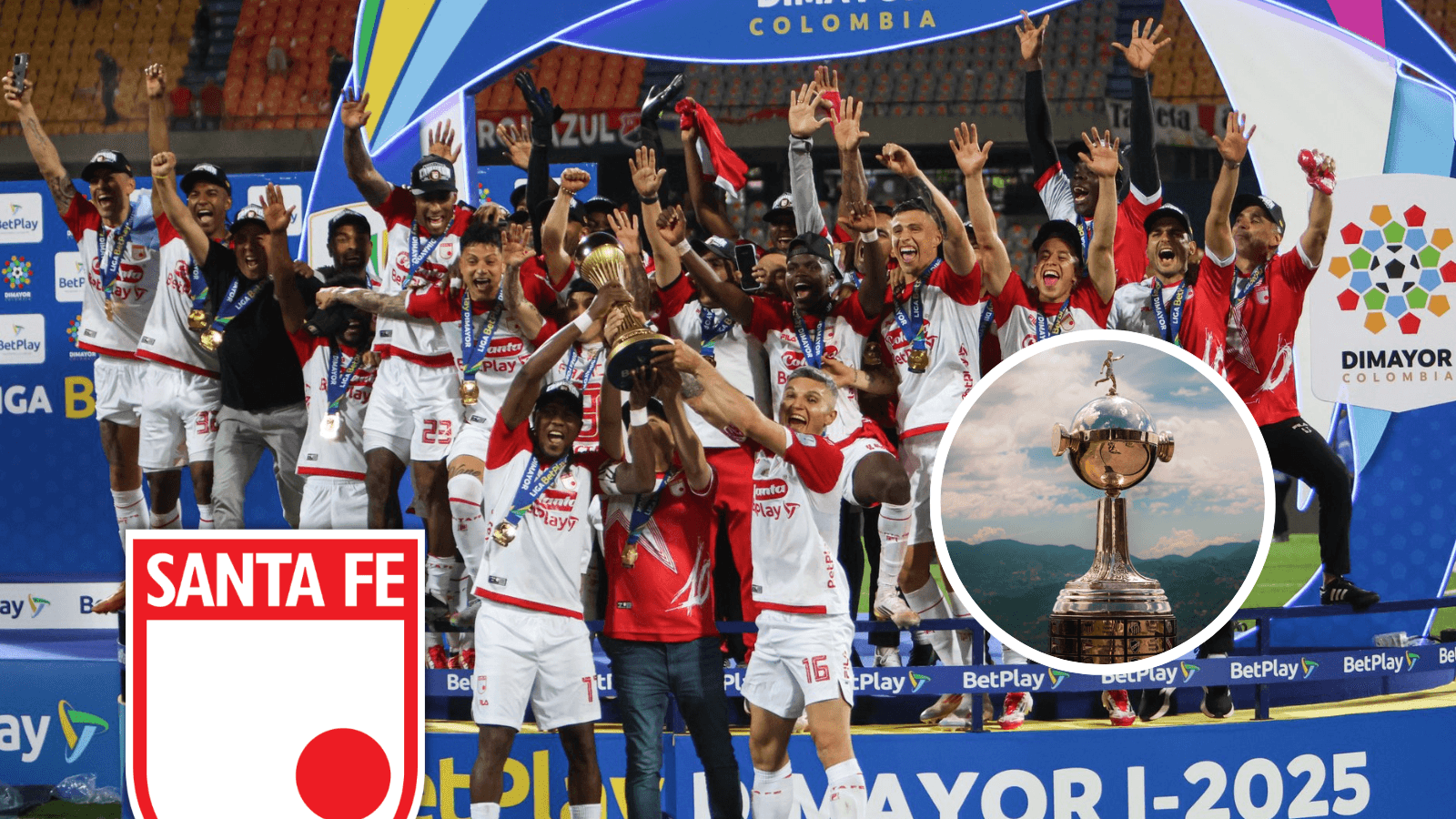 El León conquistó la décima y así quedan los cupos internacionales de cara a 2026 Foto: Conmebol, Independiente Santa Fe y Escudoteca