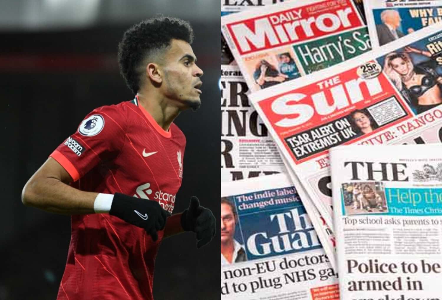 El Liverpool empató contra el Manchester City y el colombiano Luis Díaz tuvo poco protagonismo esta vez.