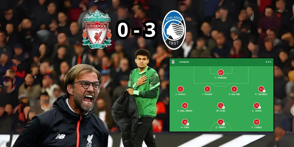 El Liverpool fue goleado por el Atalanta en Inglaterra. Foto tomada de NBC Sport y Win Sports.