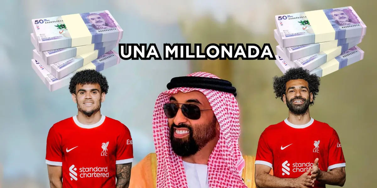 El Liverpool se sacude por Salah. Foto del árabe tomada de El Colombiano, Díaz y Salah de LFC y pesos de 123RF.
