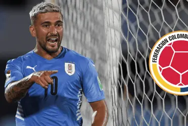 El mediocampista uruguayo, Giorgian De Arrascaeta, calentó la previa del partido contra Colombia.