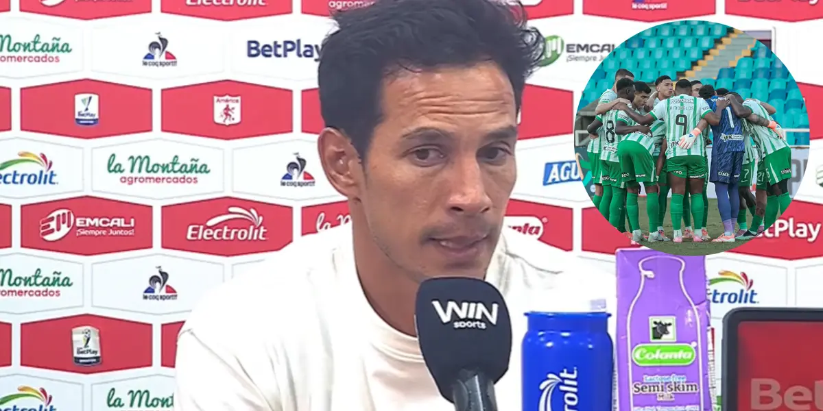 El mensaje de Diego Arias en rueda de prensa tras la eliminación de Atlético Nacional Foto: Captura de DIMAYOR y Nacionaloficial