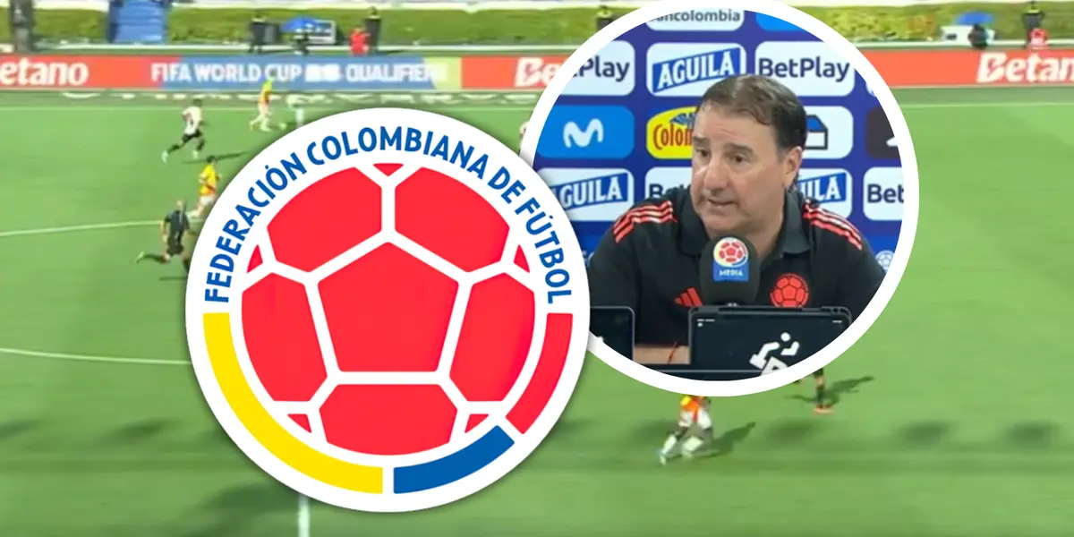 El mensaje de Lorenzo tras el empate encendió las alarmas en la Selección. Foto: FCF, Escudoteca y Captura de Gol Caracol