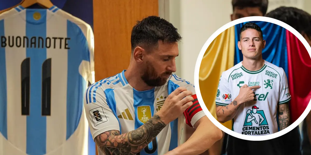 El mensaje de Messi a lo dicho por James Rodríguez en la Copa América Foto: Redes de Lionel Messi y James Rodríguez