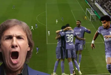 El narrador argentino cantó en la más reciente anotación del colombiano