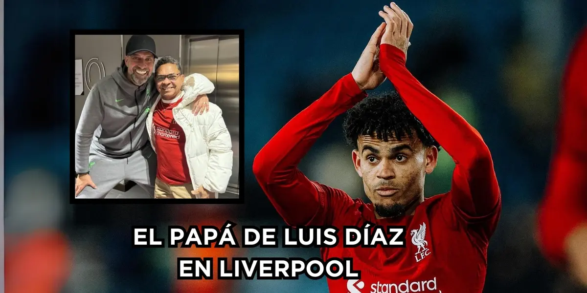 El papá de Luis Díaz es viral en el Liverpool. Foto de Luis Díaz de Liverpool Web Site y Mané Díaz de Noticias RCN.