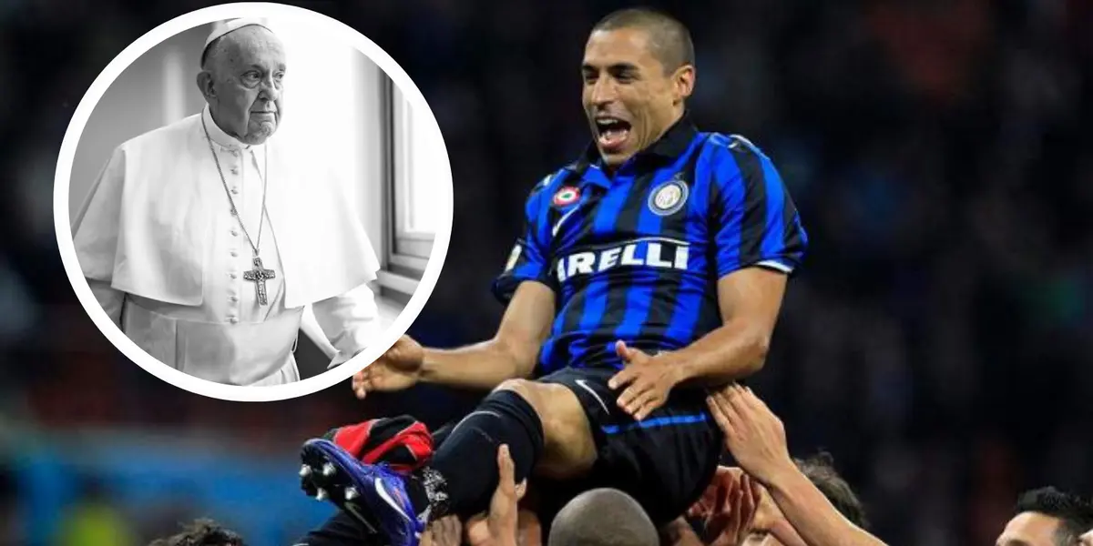 El Papa Francisco y su encuentro con un ídolo del fútbol colombiano Foto: UEFA y Vatican