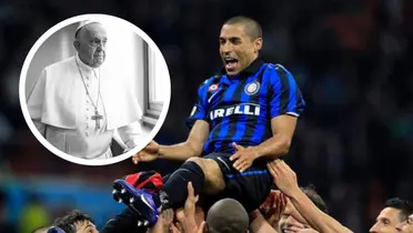 El Papa Francisco y su encuentro con un ídolo del fútbol colombiano Foto: UEFA y Vatican