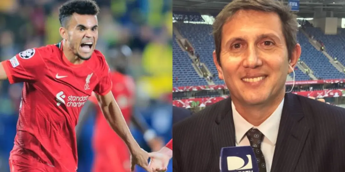 El periodista argentino elogió el gol de Luis Díaz con Liverpool en Inglaterra.