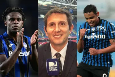 El periodista argentino resaltó la labor de la conexión goleadora de Luis Muriel y Duván Zapata en la Serie A de Italia. 