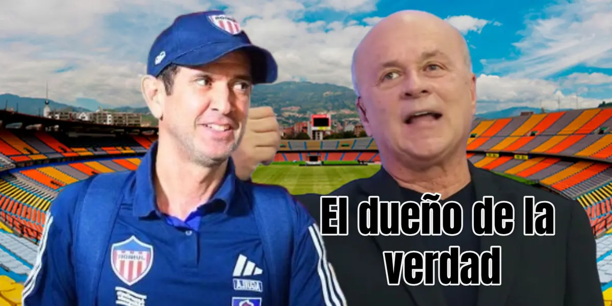 El periodista es quien más ha hablado sobre la salida de Bodmer. Foto de fondo tomada de Telemedellín, de Vélez de Semana y de Reyes de Gol