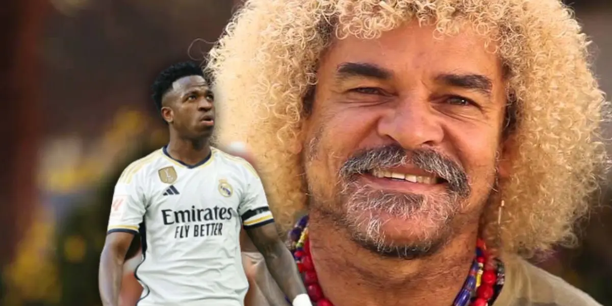 El Pibe Valderrama y el tremendo "vainazo" a Vinícius Foto: Pibe Valderrama y Real Madid