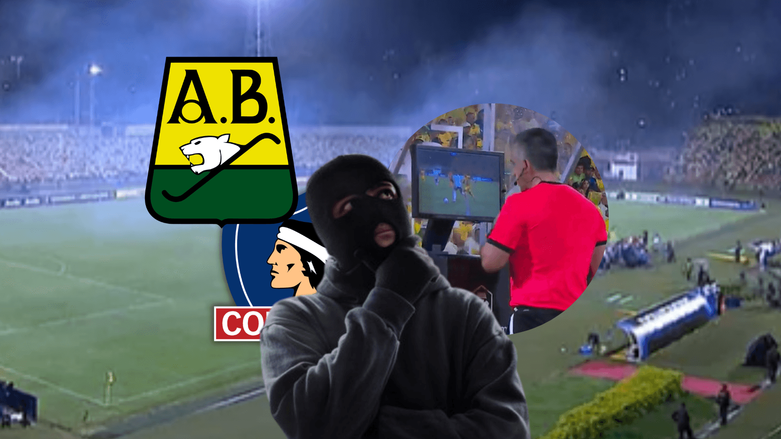El polémico penal pitado a Colo Colo en la Copa Libertadores para el 2 a 1 parcial Foto: Escudoteca y Captura de ESPN