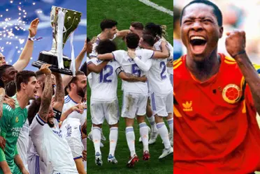 El Real Madrid recordó a Freddy Rincón antes de la coronación de su nuevo título en España.