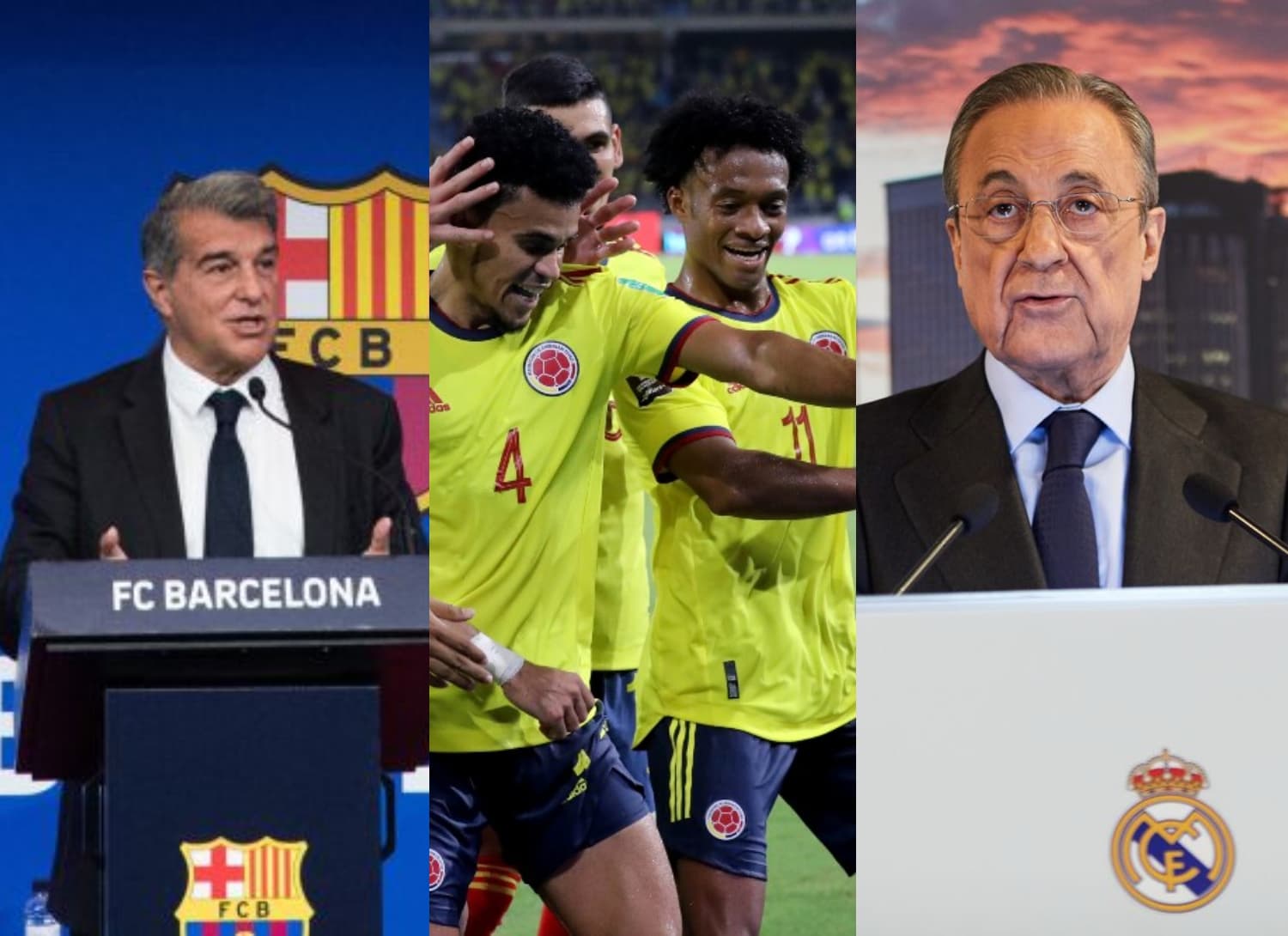El Real Madrid y el FC Barcelona llevan su rivalidad hasta el mundo de los fichajes, se manejan varios nombres y aparecen tres colombianos como alternativas.