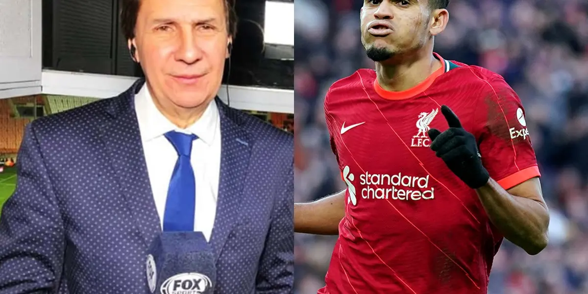 El reconocido narrador argentino Bambino Pons enloqueció en lo que fue el primer gol de Luis Díaz con el Liverpool y le ha dado buenos consejos al colombiano para que siga mejorando.