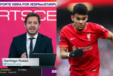 El reconocido periodista Santiago Russo no paró en elogios para describir el debut de Luis Díaz en la Premier League y lo bautizó de manera especial. 