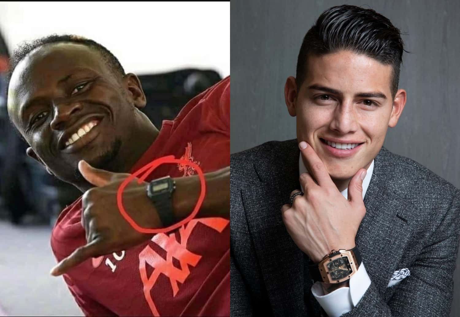 El senegalés Sadio Mané siempre impresiona porque se aleja de muchos lujos y el colombiano James Rodríguez en las redes sociales suele presumir sus grandes marcas.