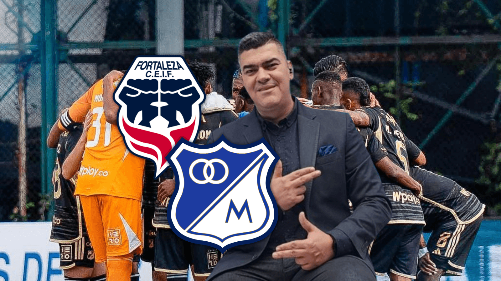 El sorpresivo pedido que le hicieron a Eduardo Luis en el Fortaleza vs Millonarios Foto: Win Sports, Escudoteca y MFC