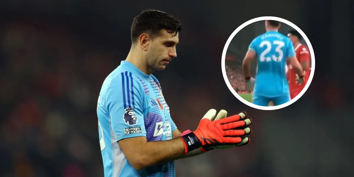 Emiliano Martínez Foto: Olé y Captura de X