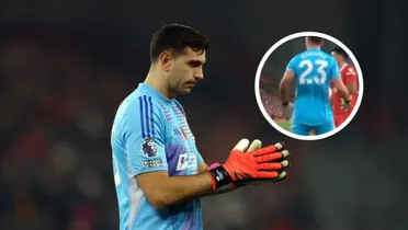 Emiliano Martínez Foto: Olé y Captura de X