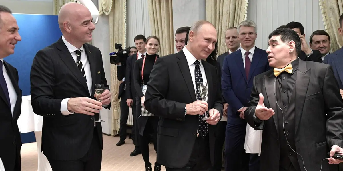 En 2018 se dio un encuentro impensado entre el presidente ruso y el campeón del mundo en 1986.
