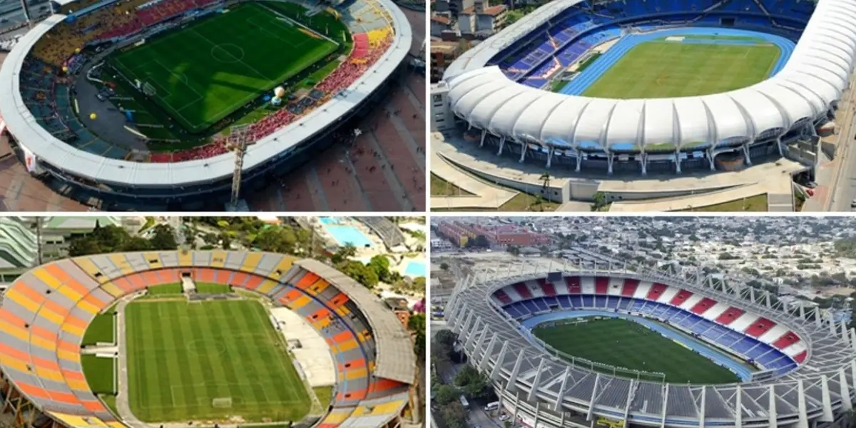 En Colombia hay más de 25 estadios de los clubes del fútbol profesional colombiano