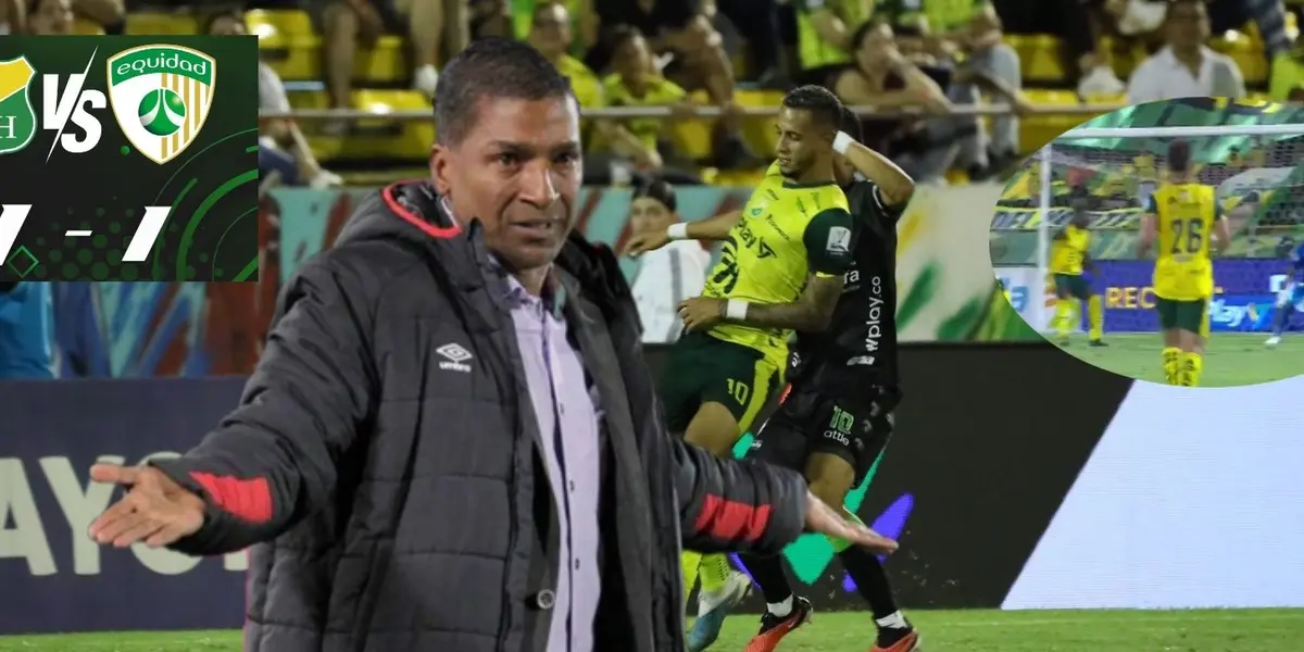 En el partido que terminó empatado 1-1 entre Atlético Huila y La Equidad se presentó una insólita trampa