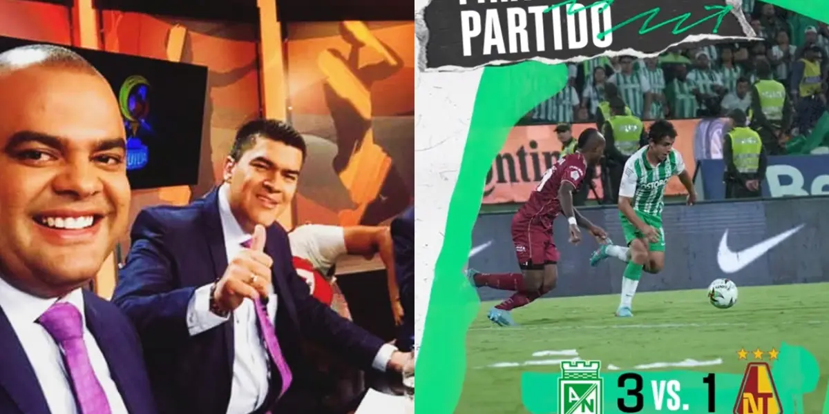 En Win Sports no paraban de elogiar al Deportes Tolima y luego tuvieron que acomodar el discurso un poco frente a lo que hizo Atlético Nacional.