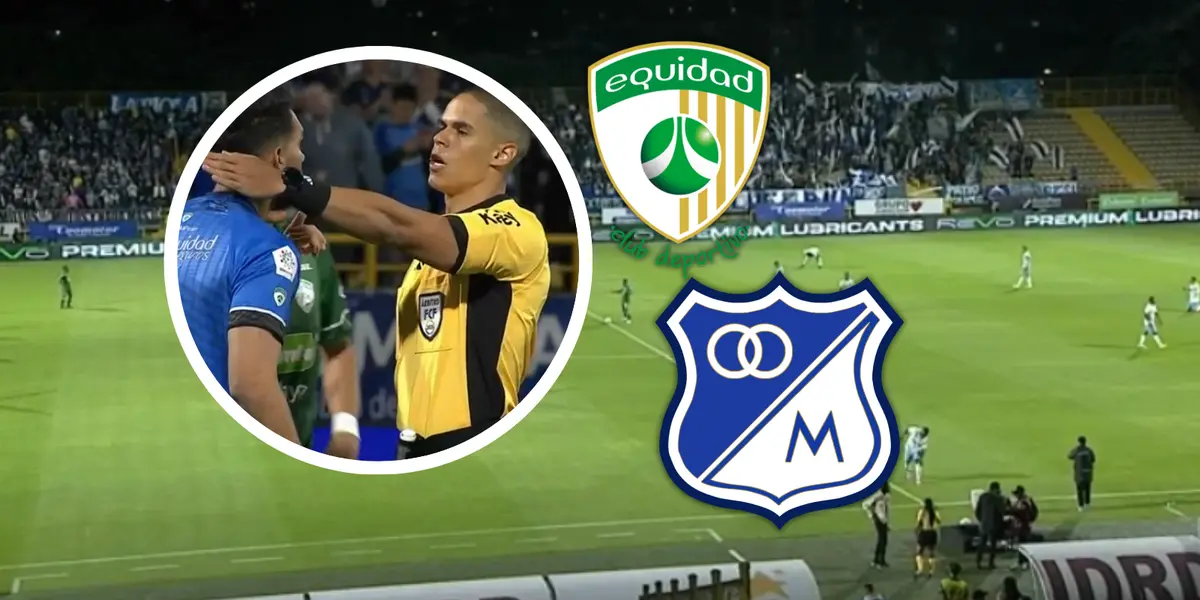 Equidad recibe a Millonarios y mira el detalle que no se vio en la transmisión que preocupa a muchos Foto: Escudoteca y Captura de Win Sports