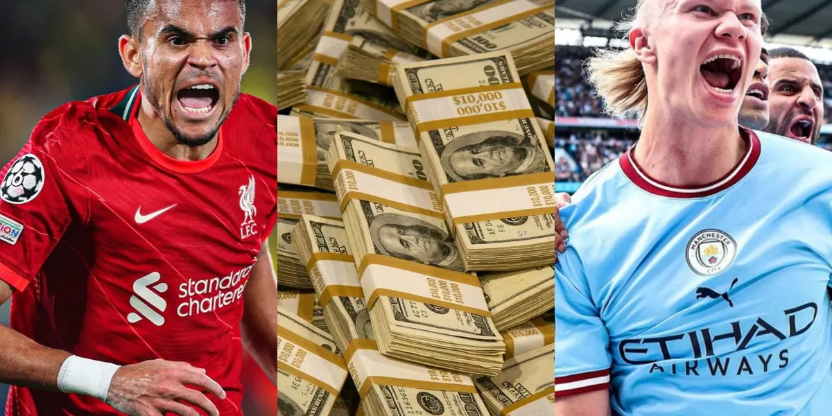 Erling Haaland es un jugador tendencia, llama la atención ver los valores de mercado actualizados y como está el precio del colombiano Luis Díaz.