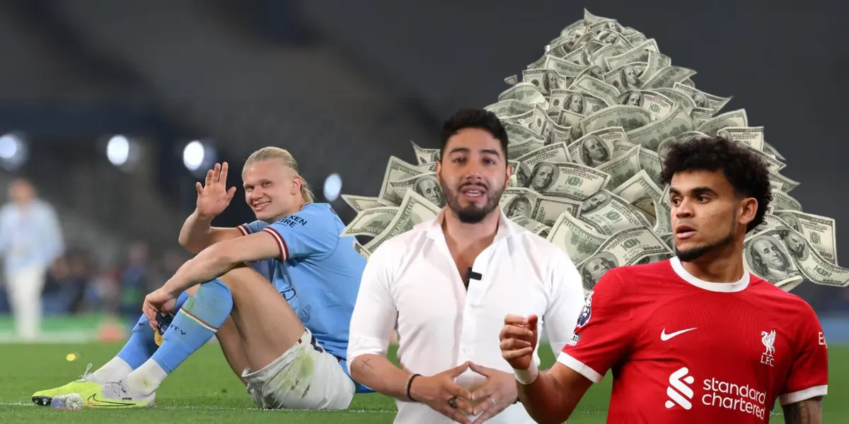 Erling Haaland y Luis Díaz a nivel de precios de mercado tienen costos bastante distantes.