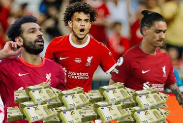 Es crack en Liverpool y el insólito salario que tiene Luis Díaz vs Salah y Núñez