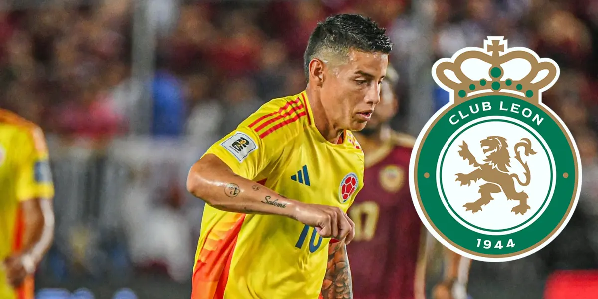 Esta es la novedad de James Rodríguez en León y una nueva ausencia Foto: James Rodríguez y Escudoteca