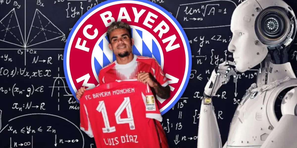 Esta es la predicción de la IA respecto a la primera temporada de Luis Díaz en su nuevo club Foto: FC Bayern, SCI Web y Escudoteca