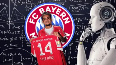 Esta es la predicción de la IA respecto a la primera temporada de Luis Díaz en su nuevo club Foto: FC Bayern, SCI Web y Escudoteca