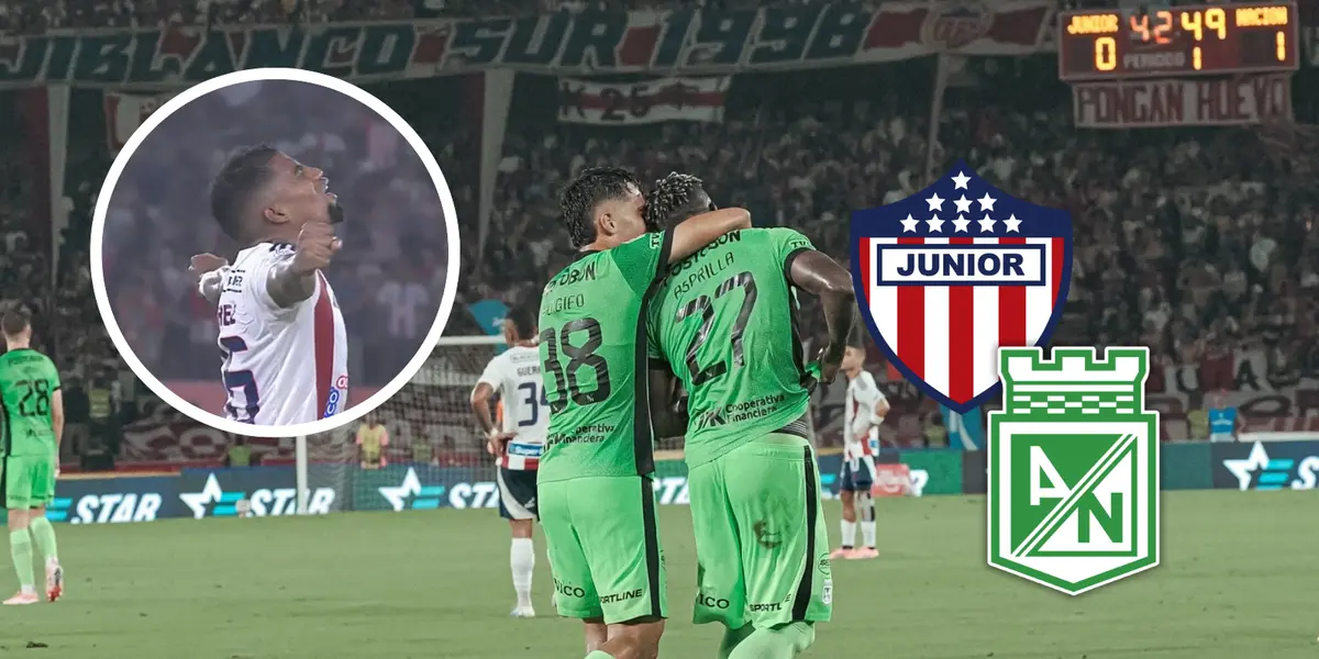 Esta es la primera salida que algunos ya piden en Atlético Nacional para 2026 Foto: Nacionaloficial, Escudoteca y Captura de Win Sports