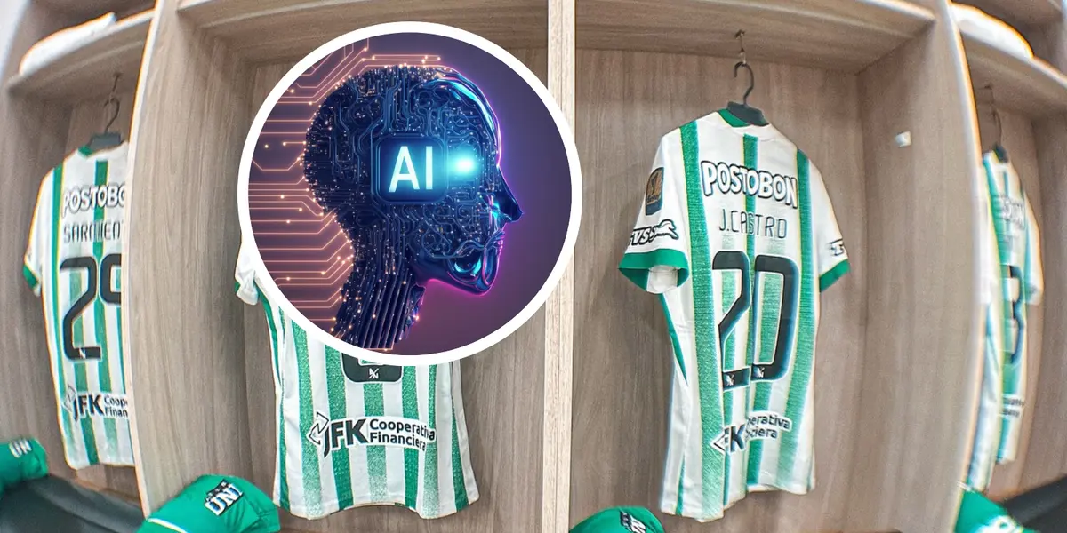 Esta es la propuesta de la camiseta para Atlético Nacional según la Inteligencia Artificial