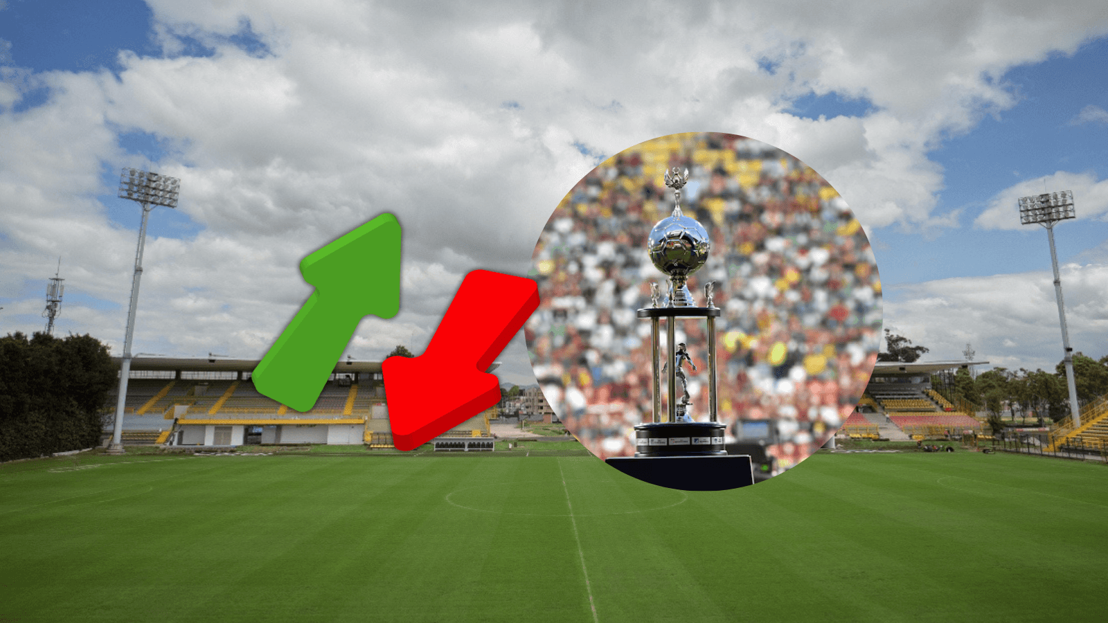 Estadio de Techo y Trofeo de la Dimayor Foto: Win Sports, IDRD y Pexels