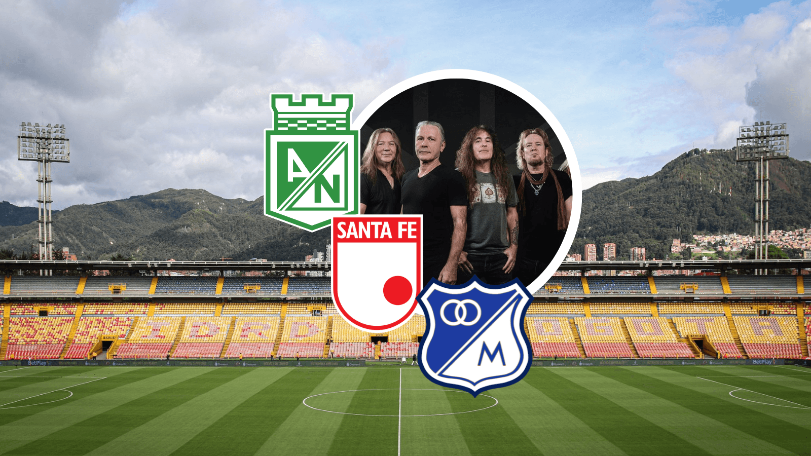 Estadio El Campin y Iron Maiden Foto: Independiente Santa Fe, The Metal Circus y Escudoteca