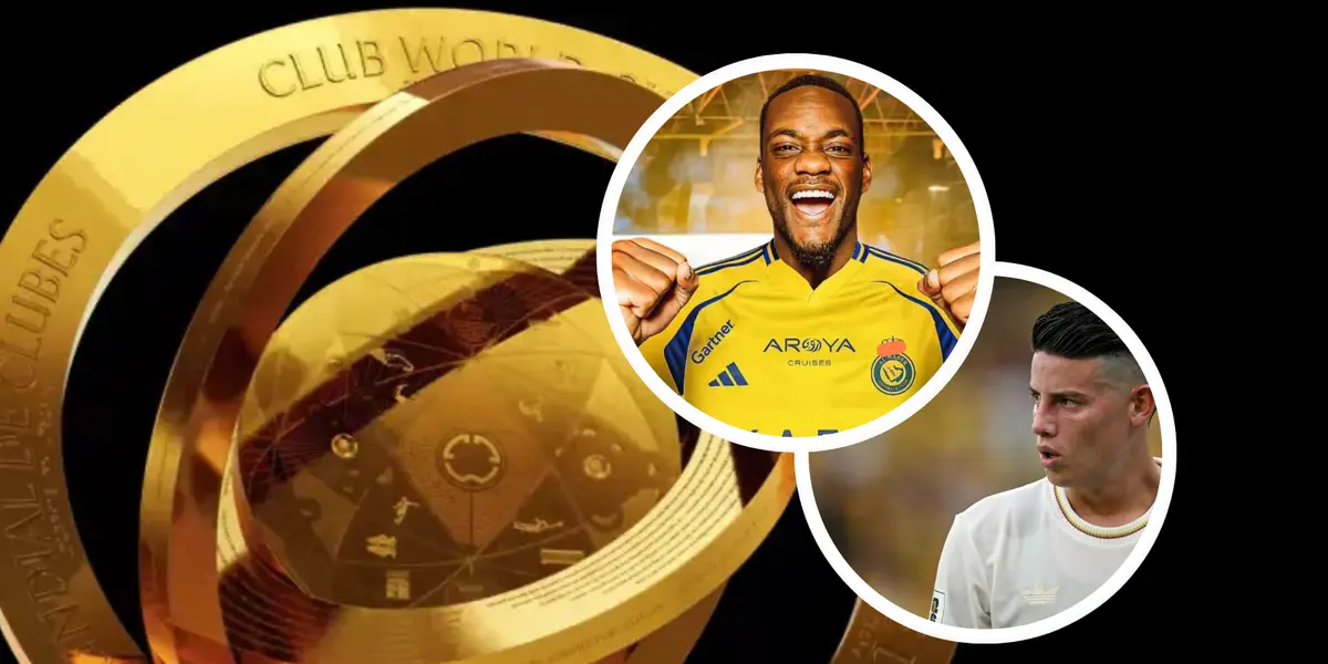 Este colombiano dirá presente en el Mundial de Clubes 2025, y no es ni James ni Durán. Foto: FIFA, Al Nassr y James Rodríguez