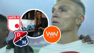 Este es el reclamo de los hinchas del FPC a Win Sports Foto: Escudoteca, Captura de Win Sports y Andrea Guerrero en X