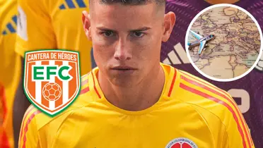 Este jugador también saltará desde Envigado con miras al fútbol europeo, conoce los detalles Foto: James Rodríguez, escudoteca y Pexels
